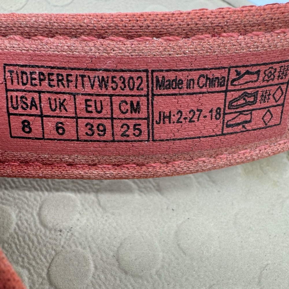 Vionic Tide Red Leather Laser Cut Toe Post Thong Sandal Flip Flop Size 8 - Picture 11 of 13